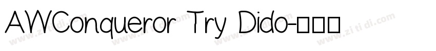 AWConqueror Try Dido字体转换